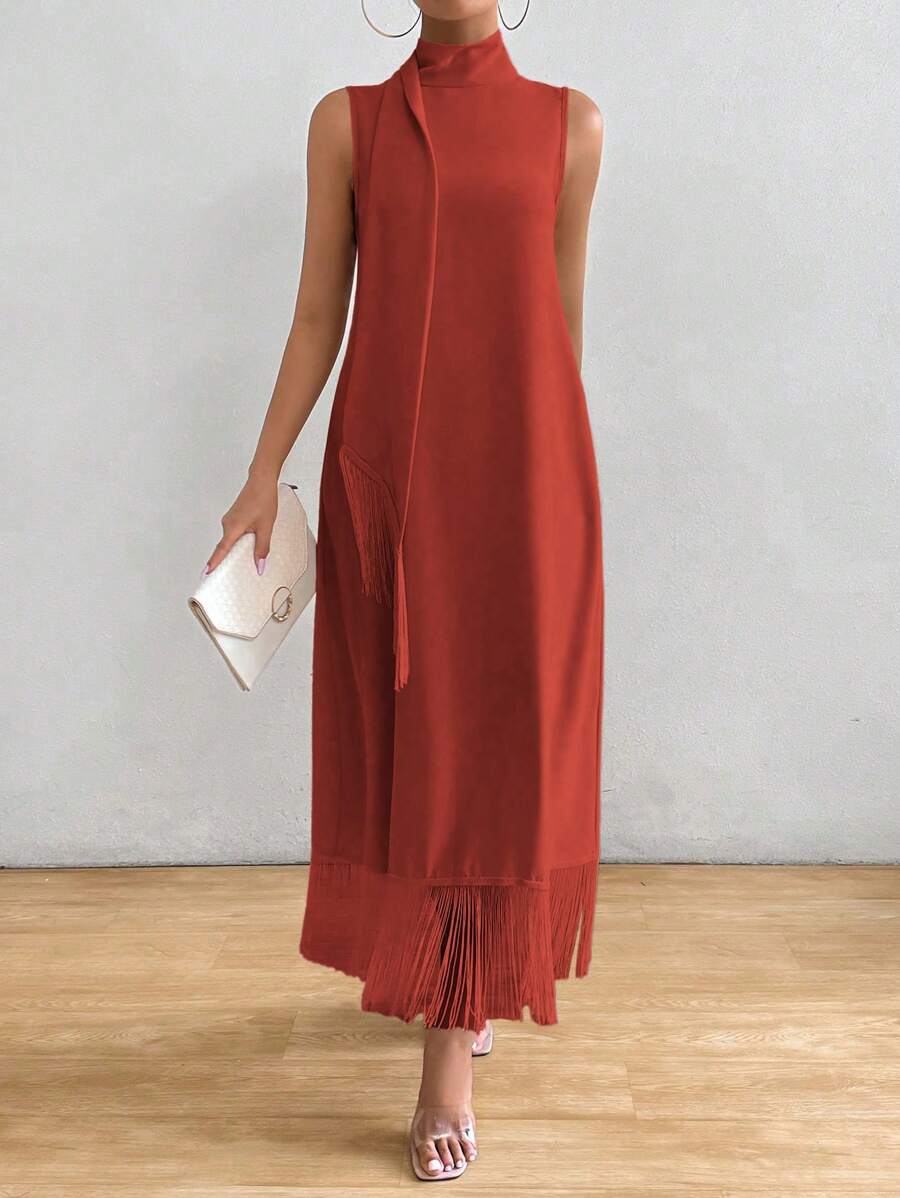 SHEIN Clasi فستان طويل بدون أكمام