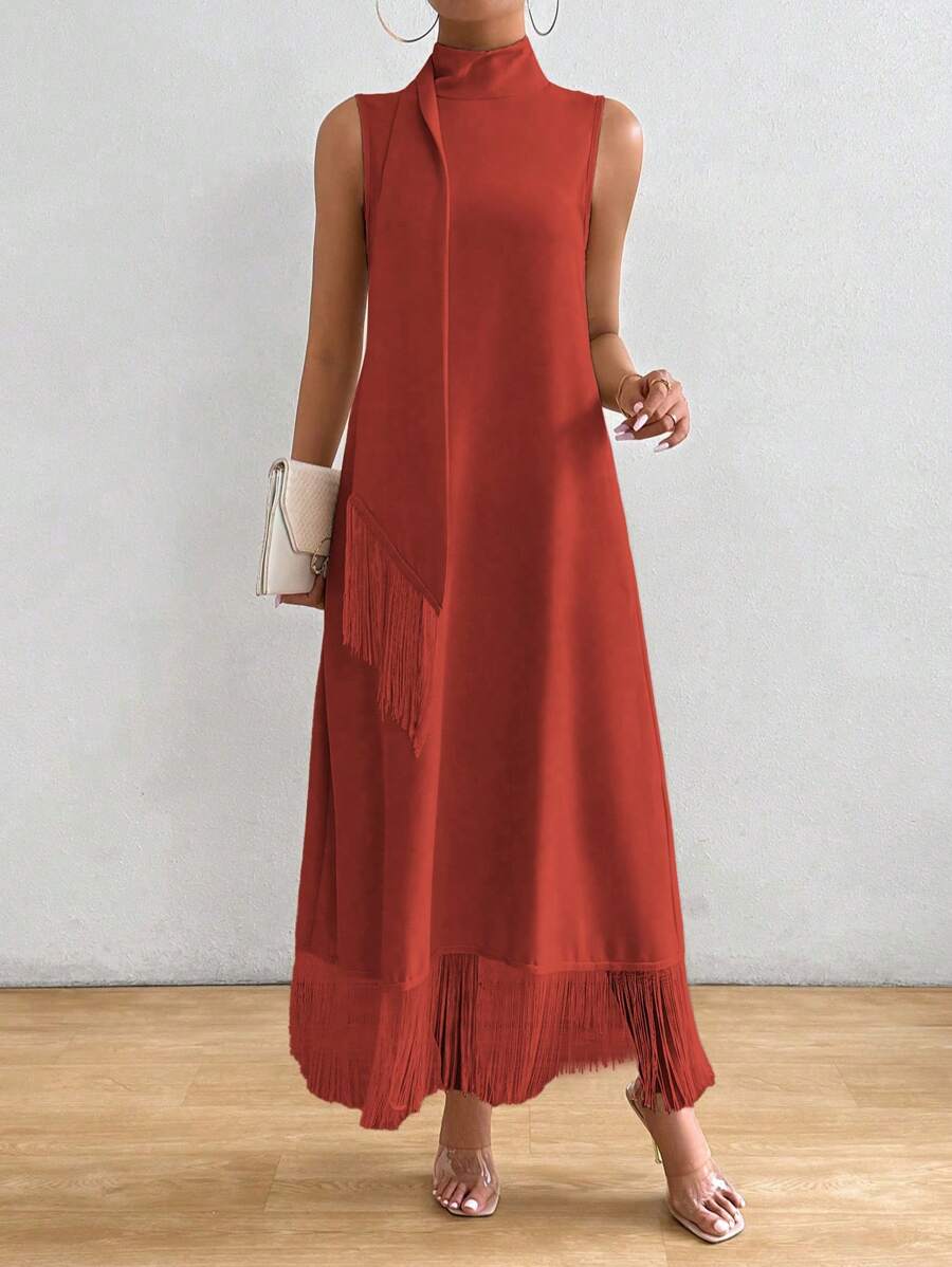 SHEIN Clasi فستان طويل بدون أكمام