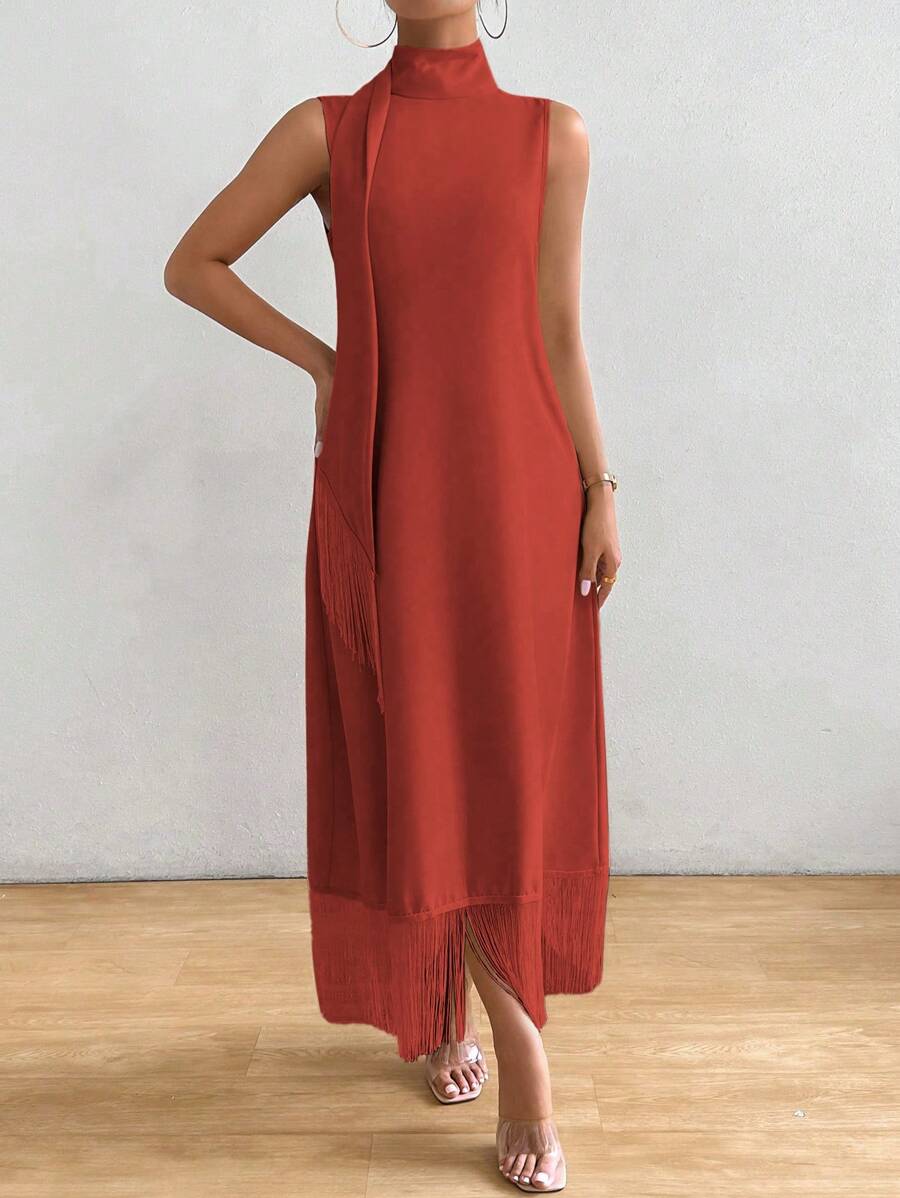 SHEIN Clasi فستان طويل بدون أكمام