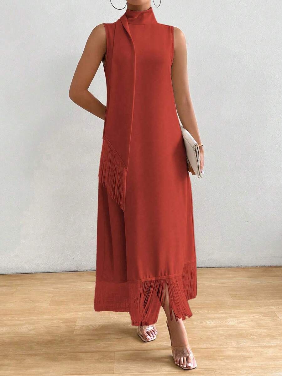 SHEIN Clasi فستان طويل بدون أكمام