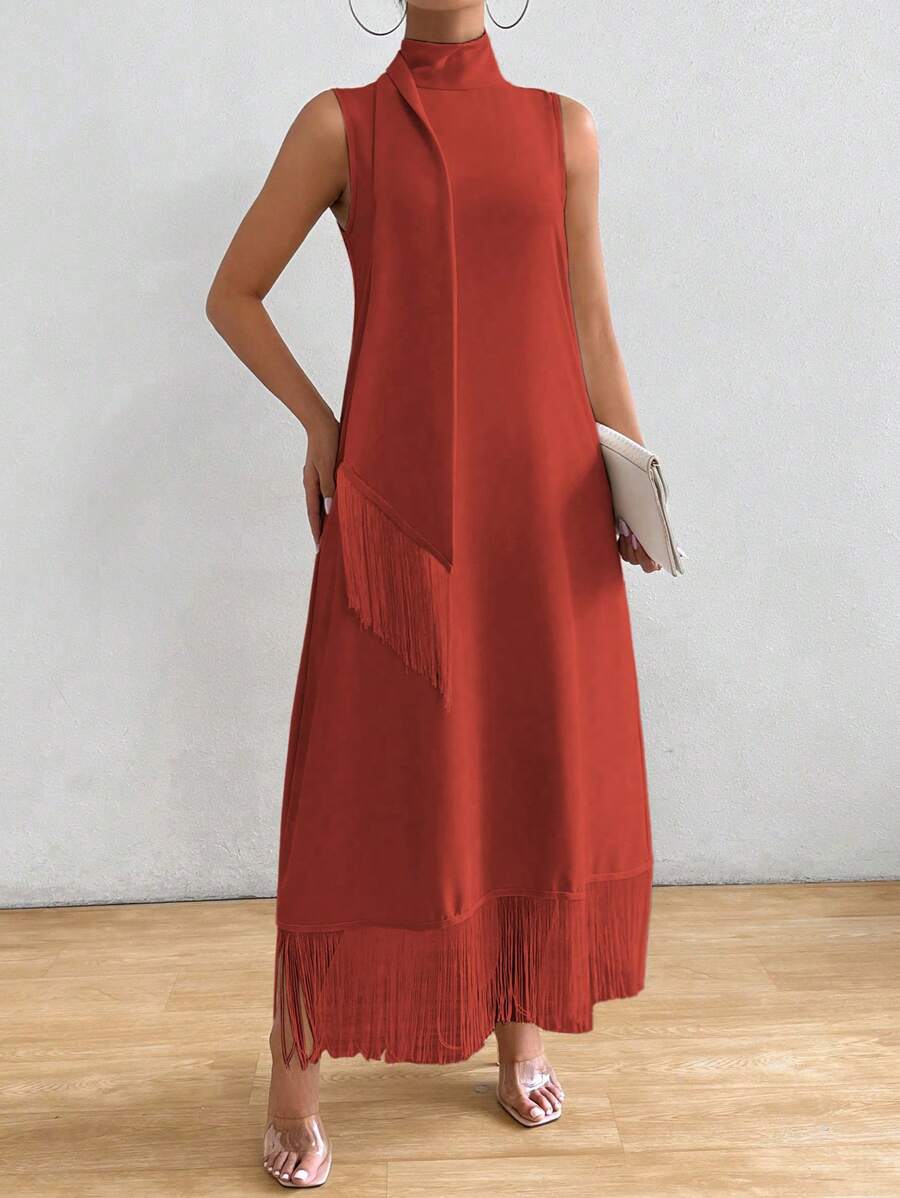 SHEIN Clasi فستان طويل بدون أكمام