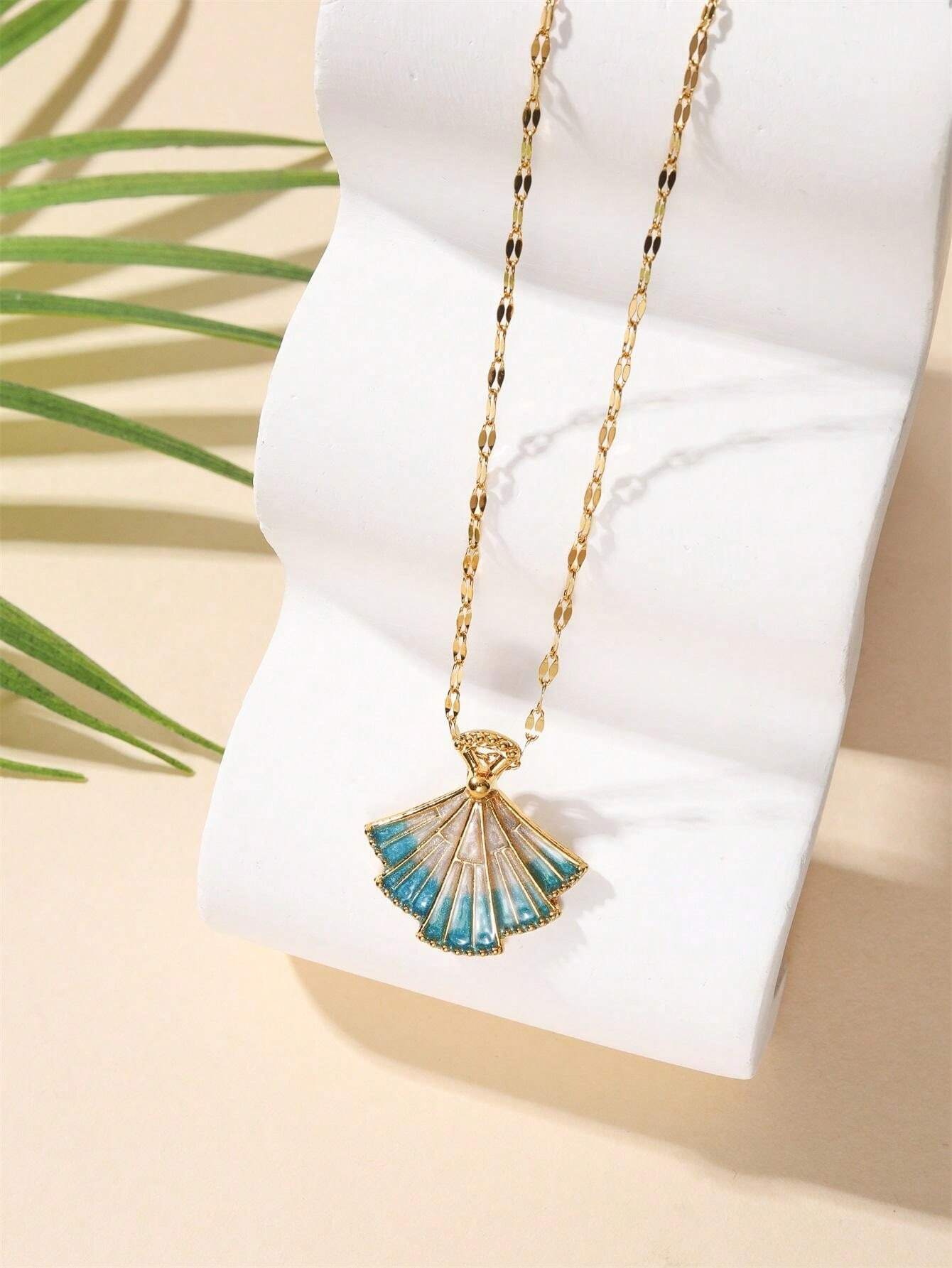 SHEIN طقم مجوهرات 3 قطع من النحاس بتصميم ذيل السمكة