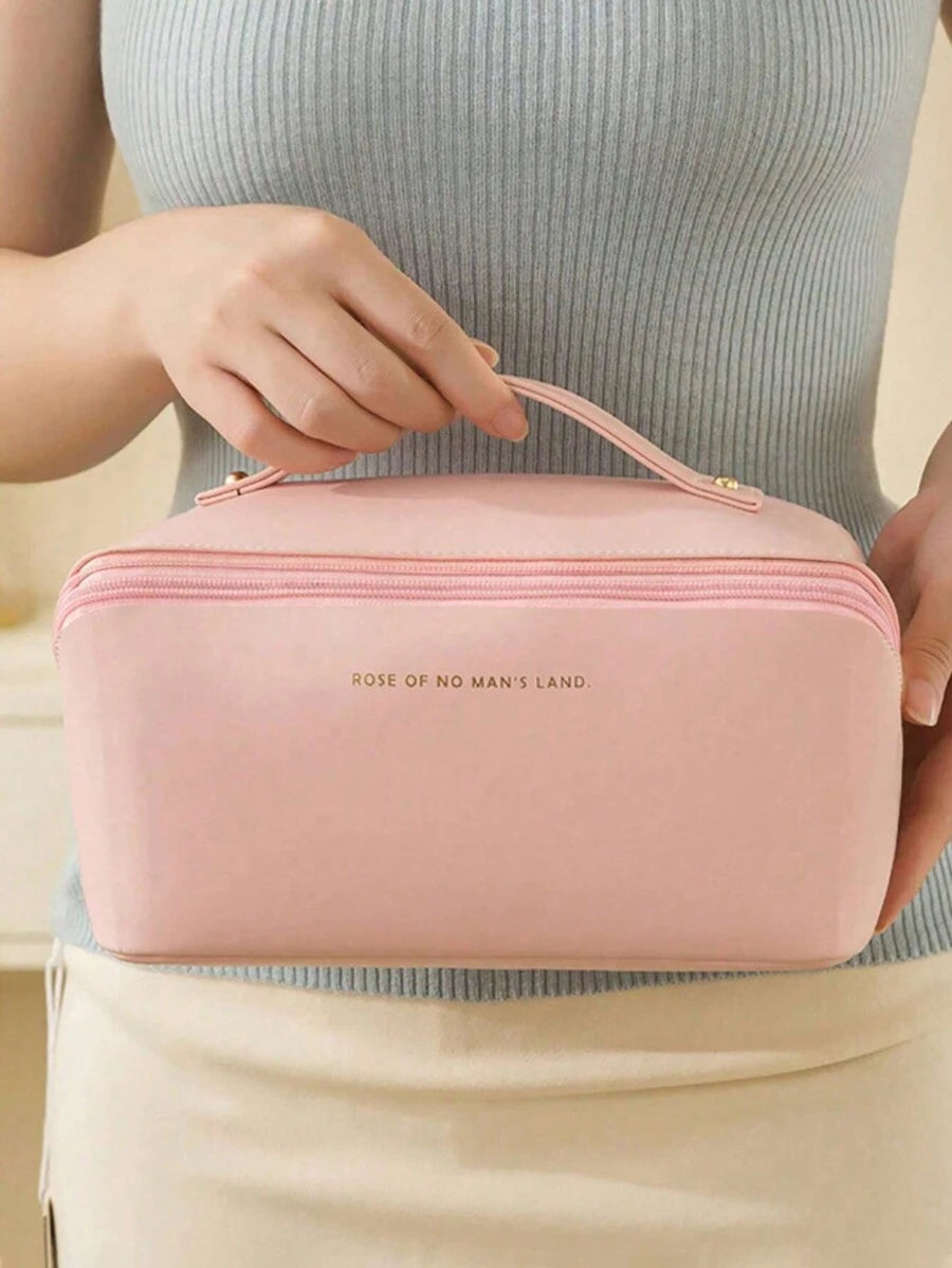 SHEIN حقيبة مكياج كبيرة مقاومة للماء متعددة الوظائف