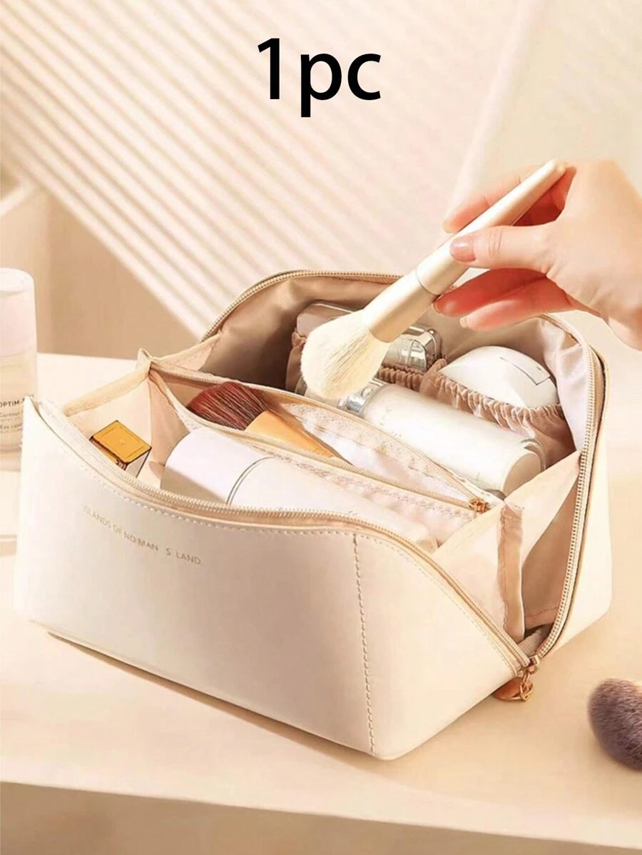 SHEIN حقيبة مكياج كبيرة مقاومة للماء متعددة الوظائف