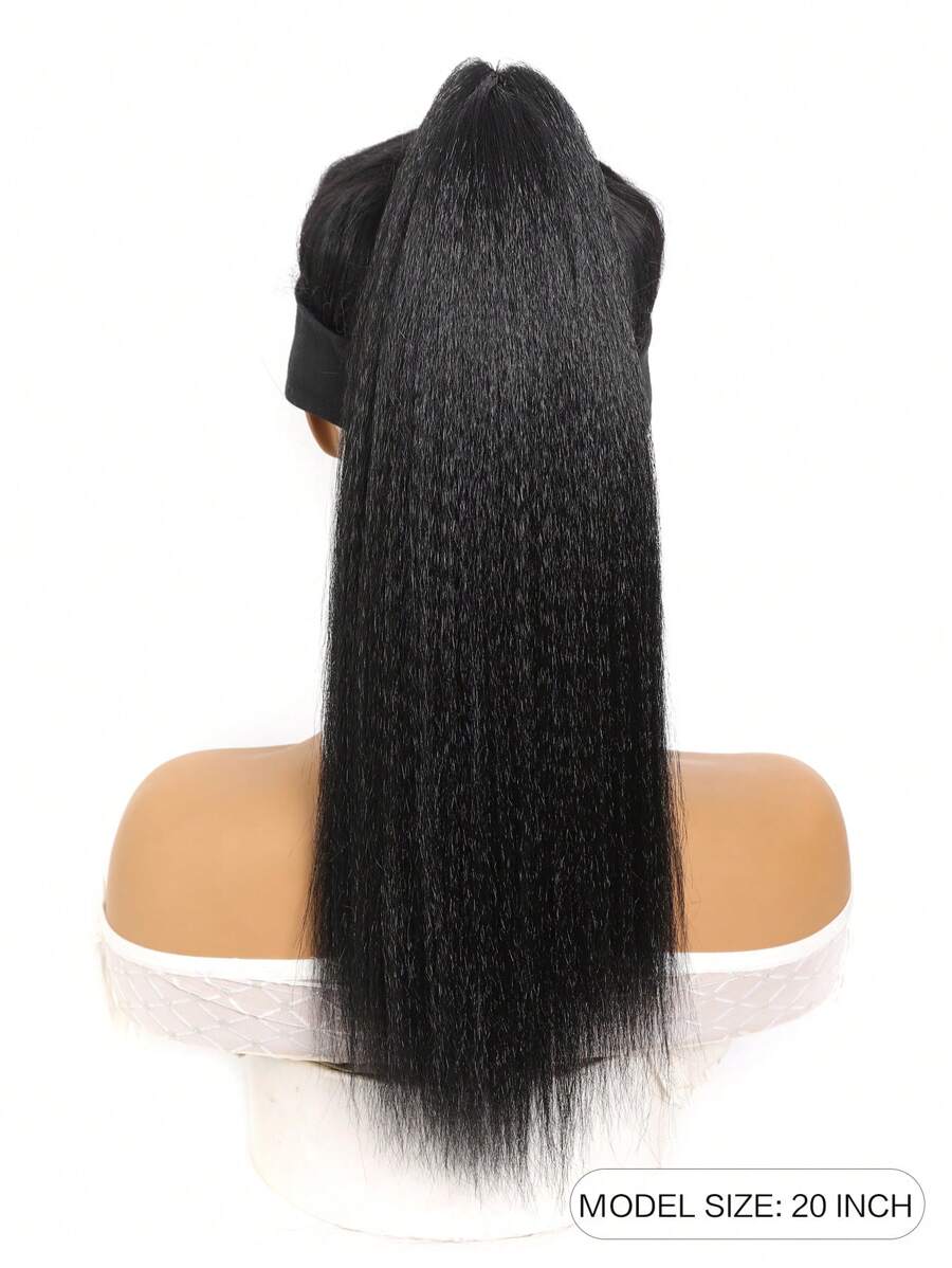 SHEIN امتداد شعر ياكي مستقيم أسود بمشبك