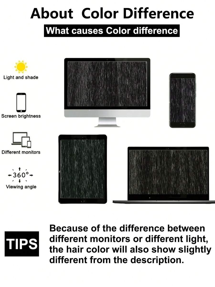 SHEIN امتداد شعر ياكي مستقيم أسود بمشبك