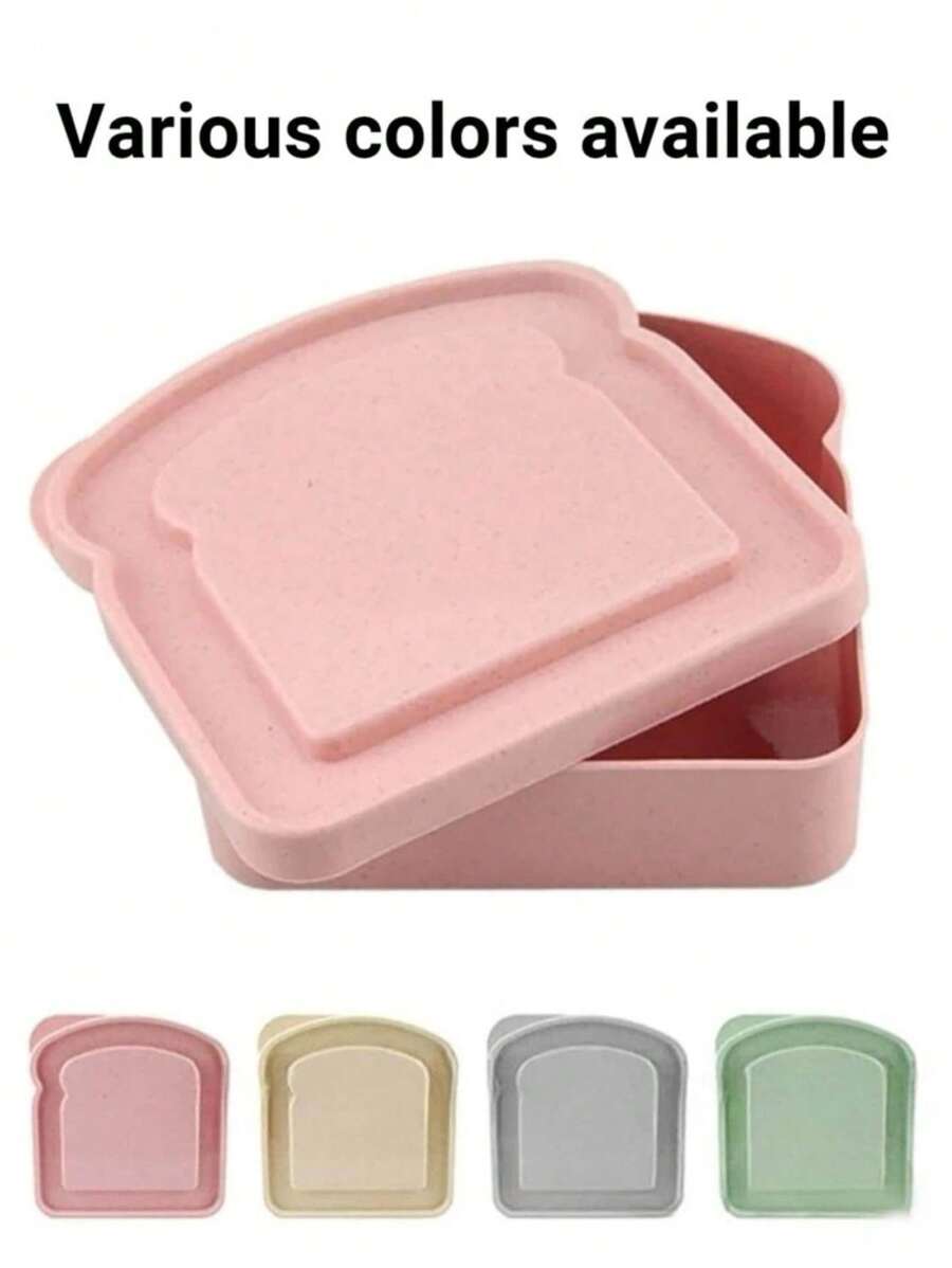 SHEIN علبة غداء من ألياف الخيزران للتوست والساندويتش