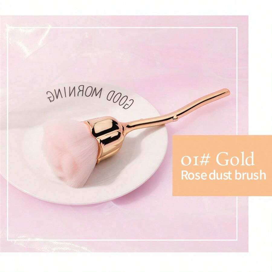 SHEIN HMQ beauty فرشاة أظافر بزهرة للمانيكير وتنظيف الغبار