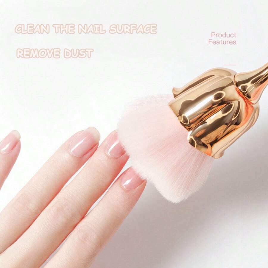 SHEIN HMQ beauty فرشاة أظافر بزهرة للمانيكير وتنظيف الغبار