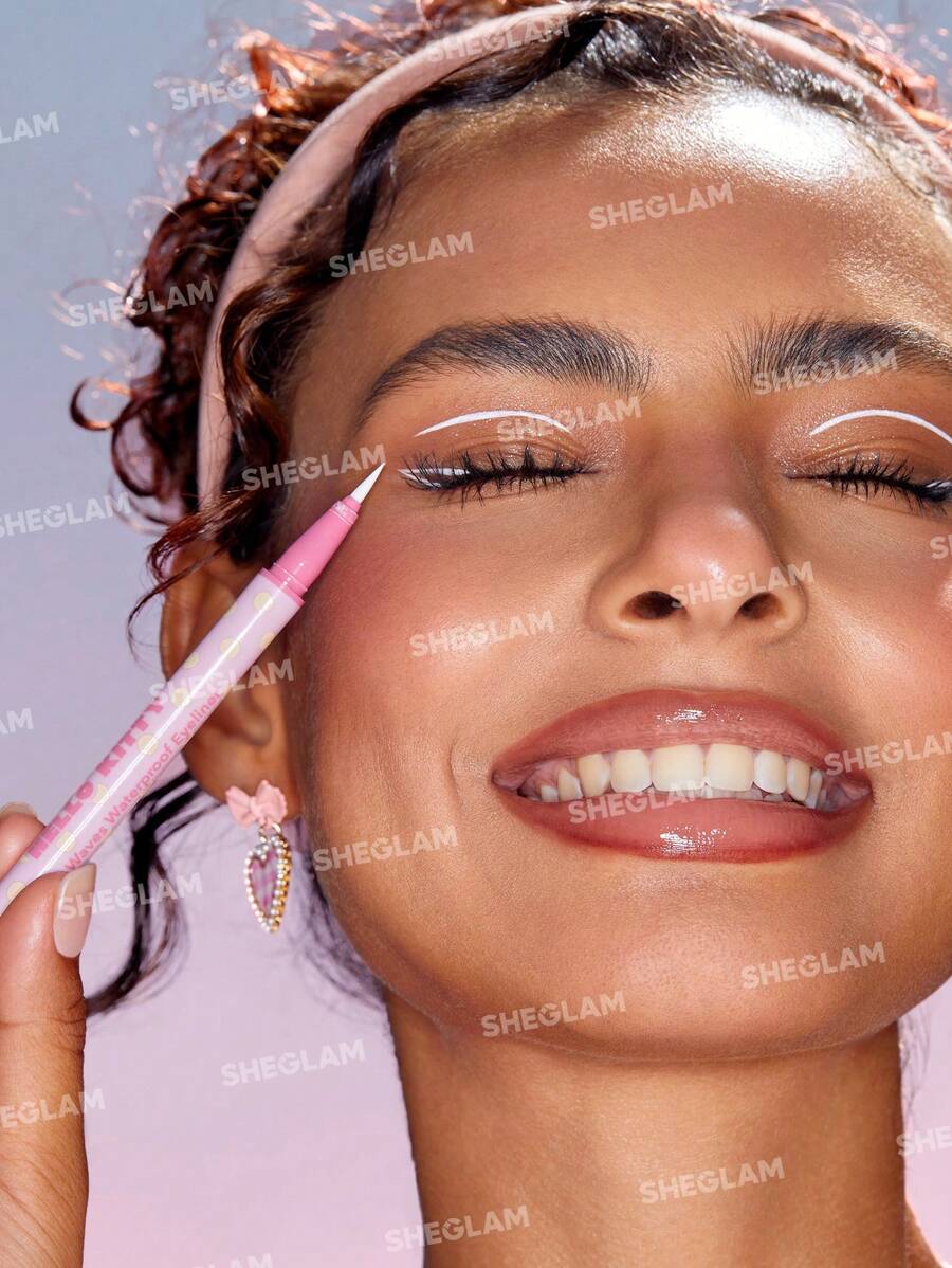 SHEGLAM Hello Kitty Make Waves White Waves آيلاينر مقاوم للماء 3 ألوان بلون