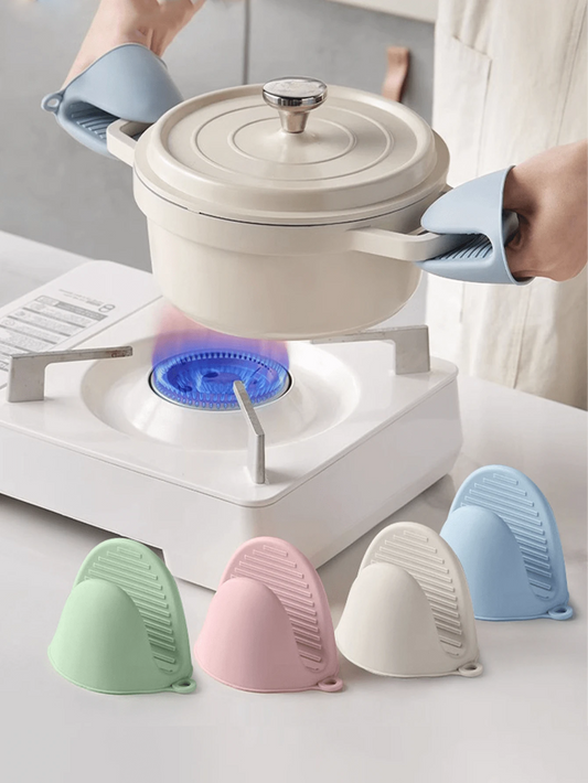 SHEIN قفازات سيليكون مقاومة للحرارة للطهي والفرن