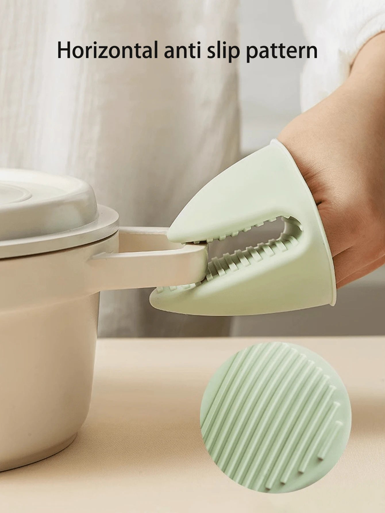 SHEIN قفازات سيليكون مقاومة للحرارة للطهي والفرن