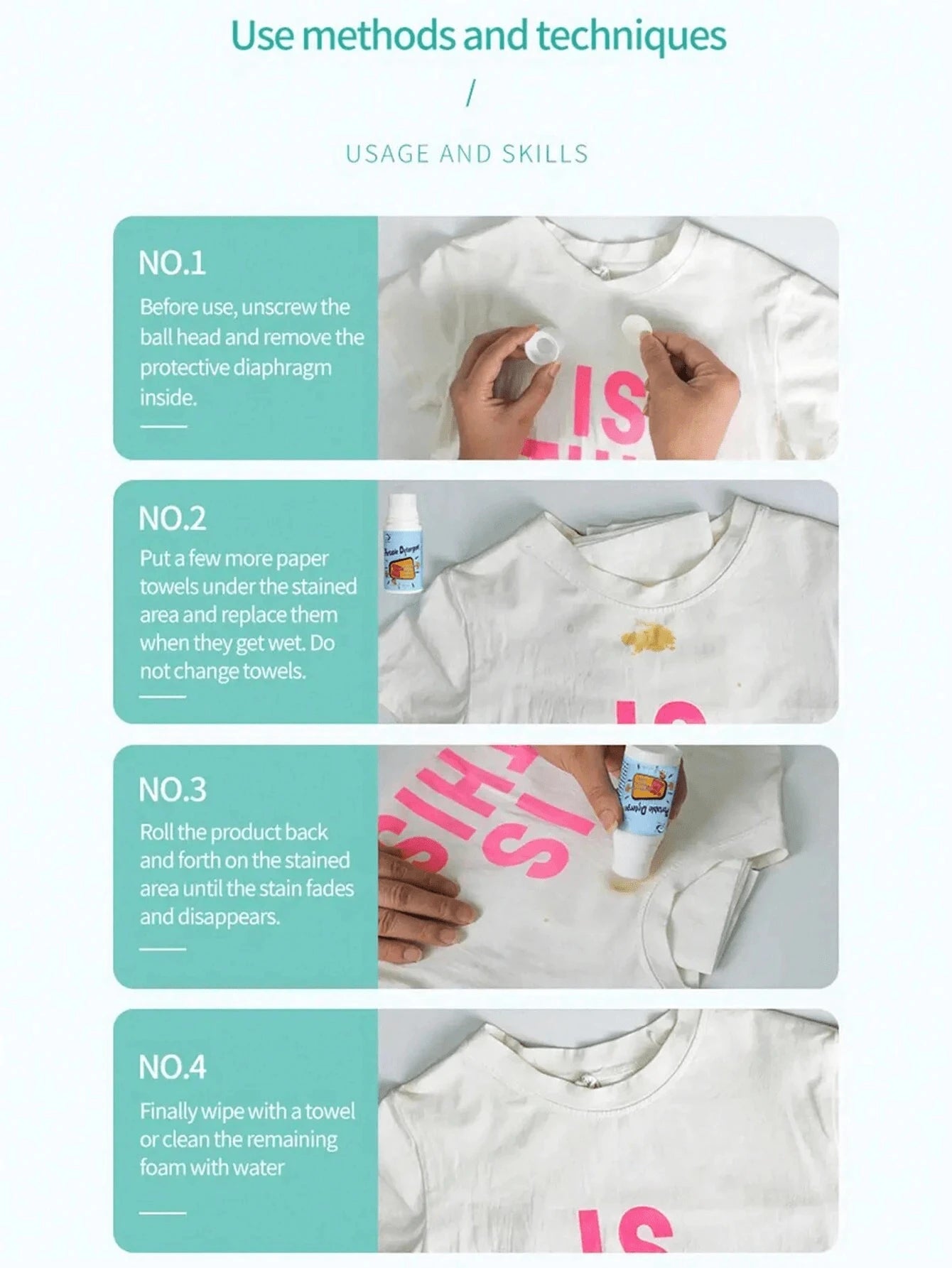 SHEIN  منظف بقع 50مل محمول للملابس والأقمشة