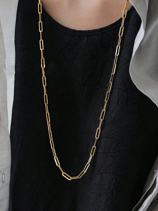 SHEIN قلادة مربعة ذهبية 18 قيراط