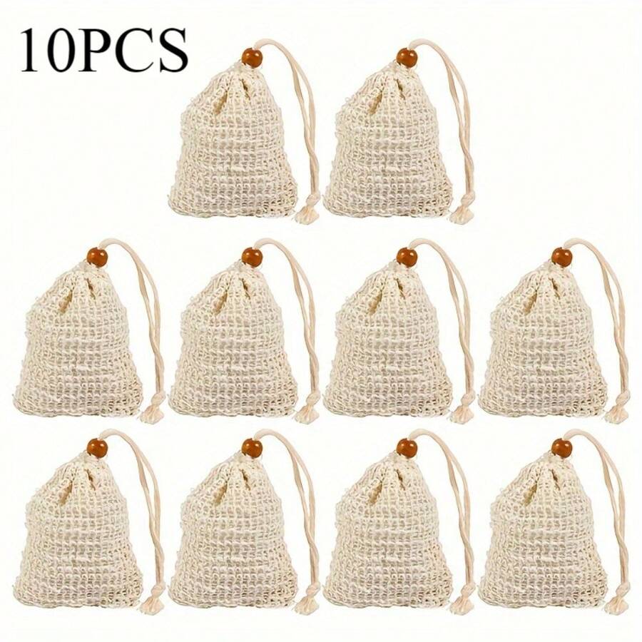 SHEIN حقيبة صابون شبكية من الليف النباتي للحمام والتقشير