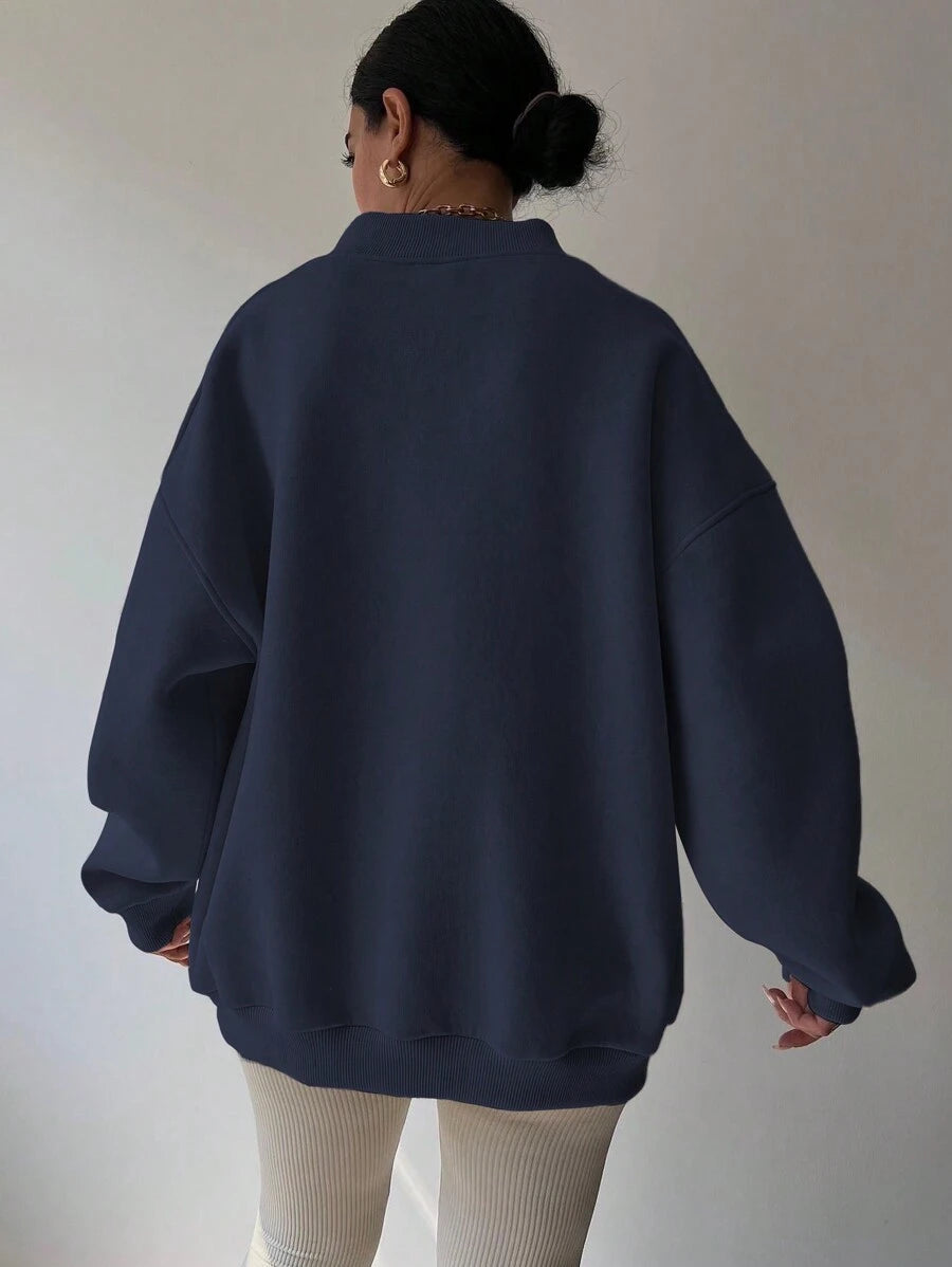 SHEIN INAWLY بلوزة كحلي  بأكمام طويلة