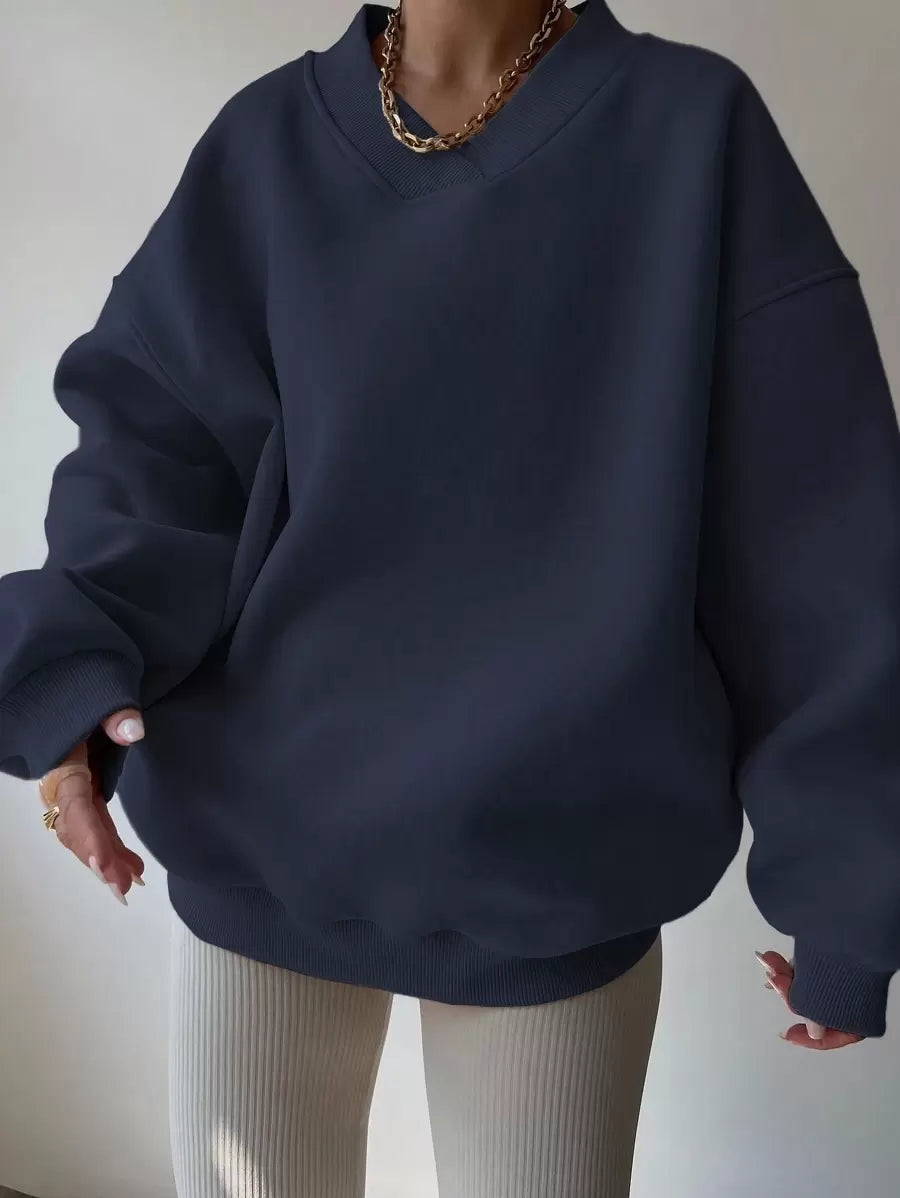 SHEIN INAWLY بلوزة كحلي  بأكمام طويلة