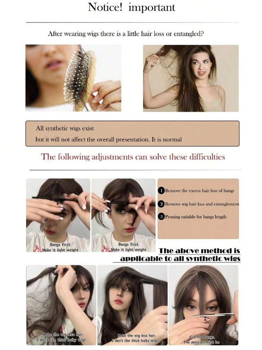 SHEIN باروكة شعر أسود طويل مموج 34 بوصة مقاومة للحرارة