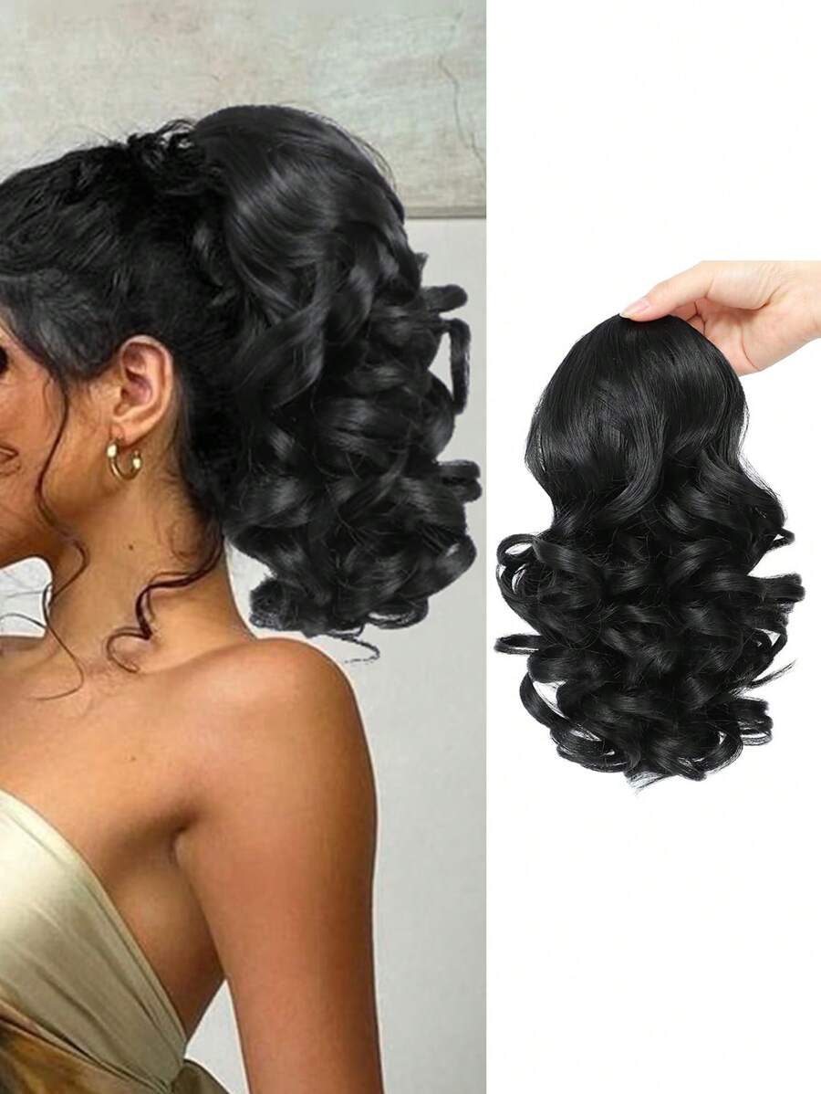 SHEIN باروكة شعر ذيل حصان مجعد 10 بوصة