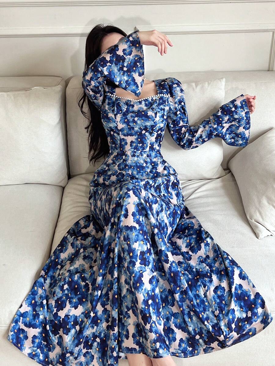 SHEIN Feyla فستان أنيق بطابع بوهو