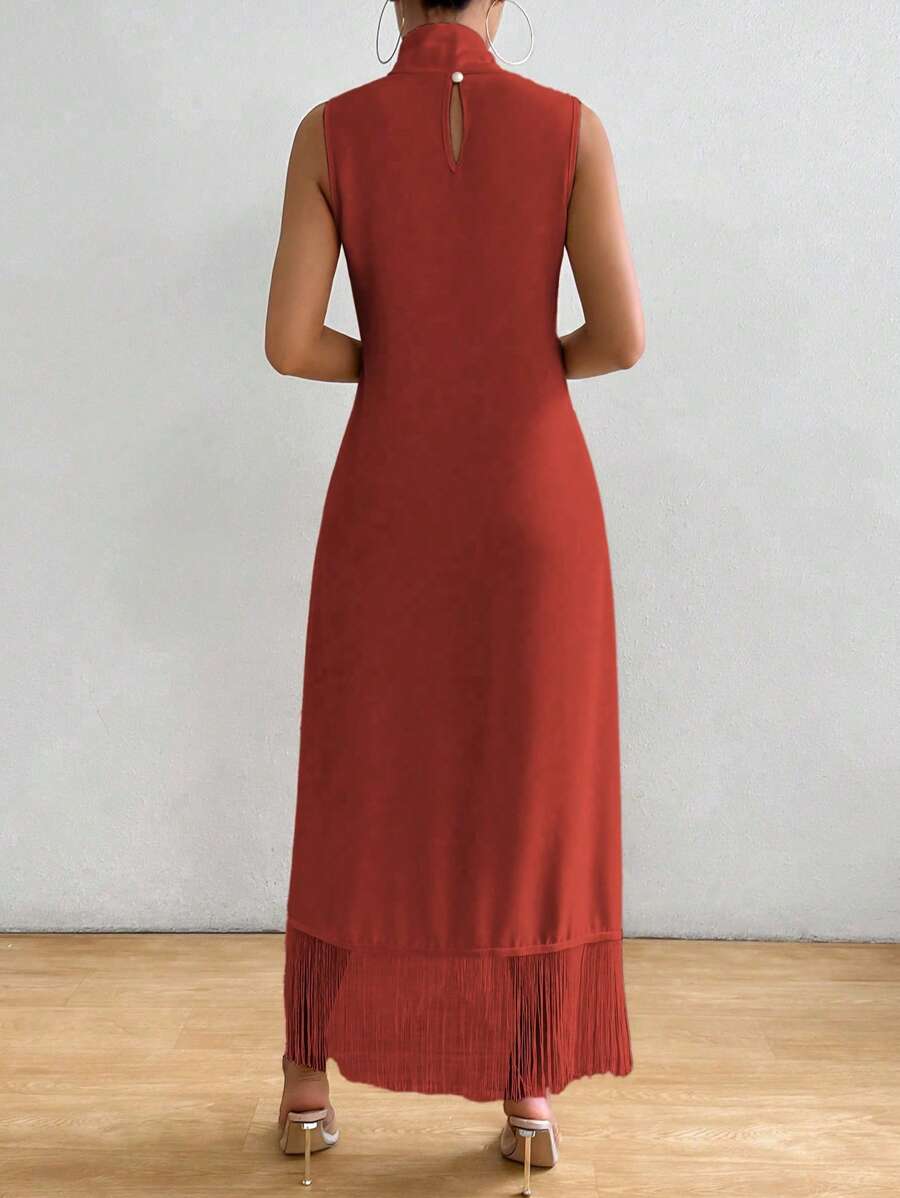 SHEIN Clasi فستان طويل بدون أكمام