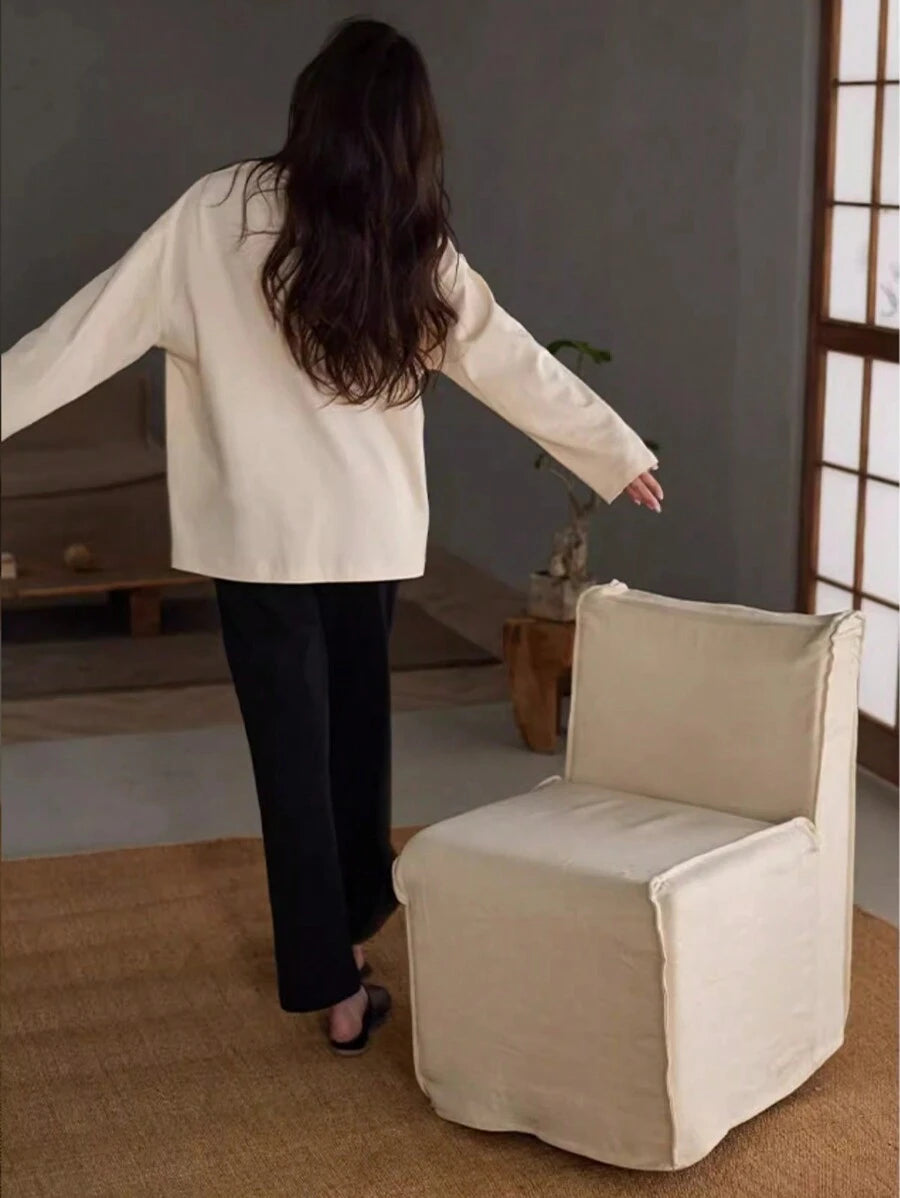 SHEIN طقم بيجامة قطعتين بأكمام طويلة وبنطال بطباعة شعارات