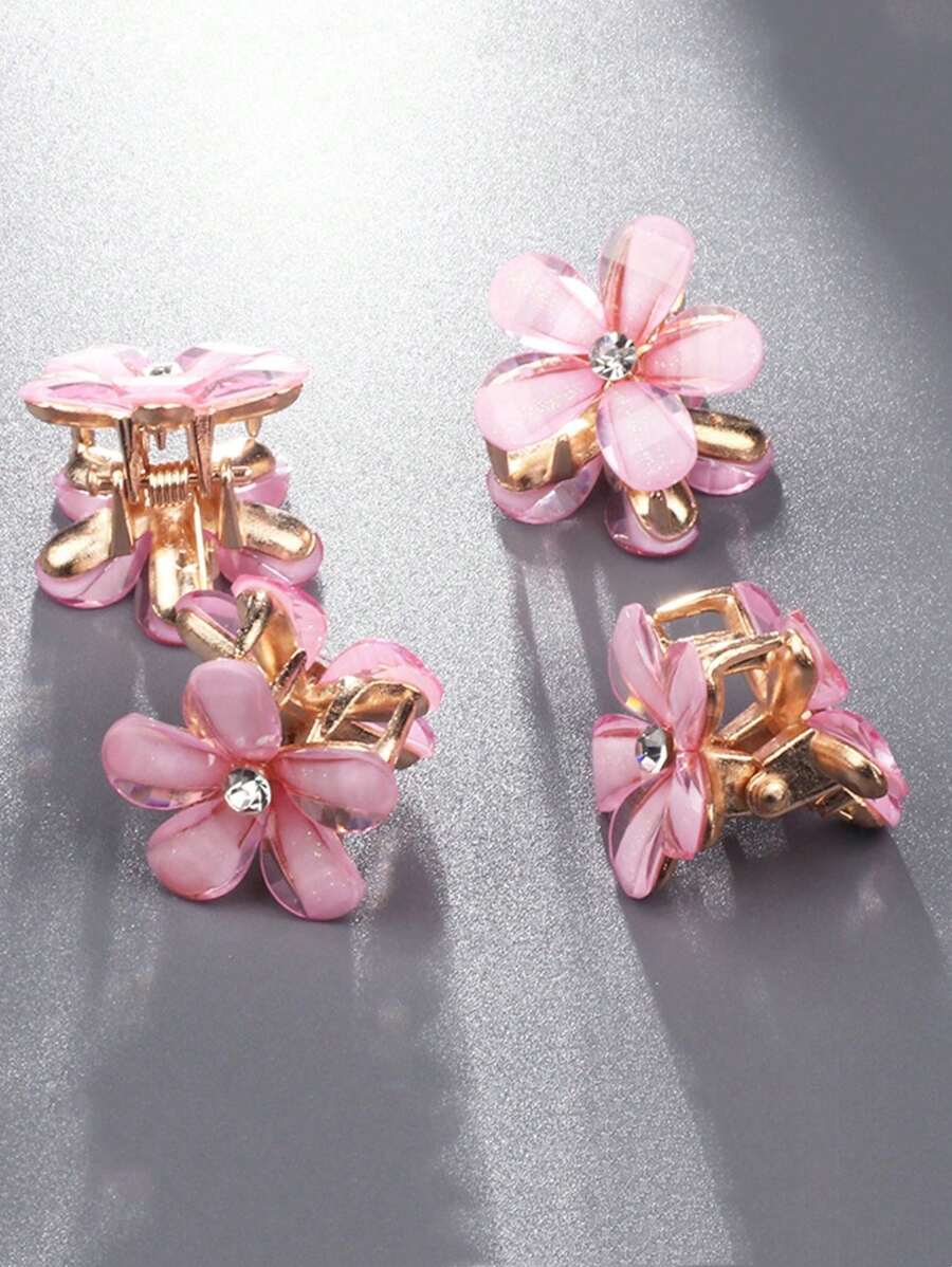 SHEIN مشابك شعر معدنية مزينة