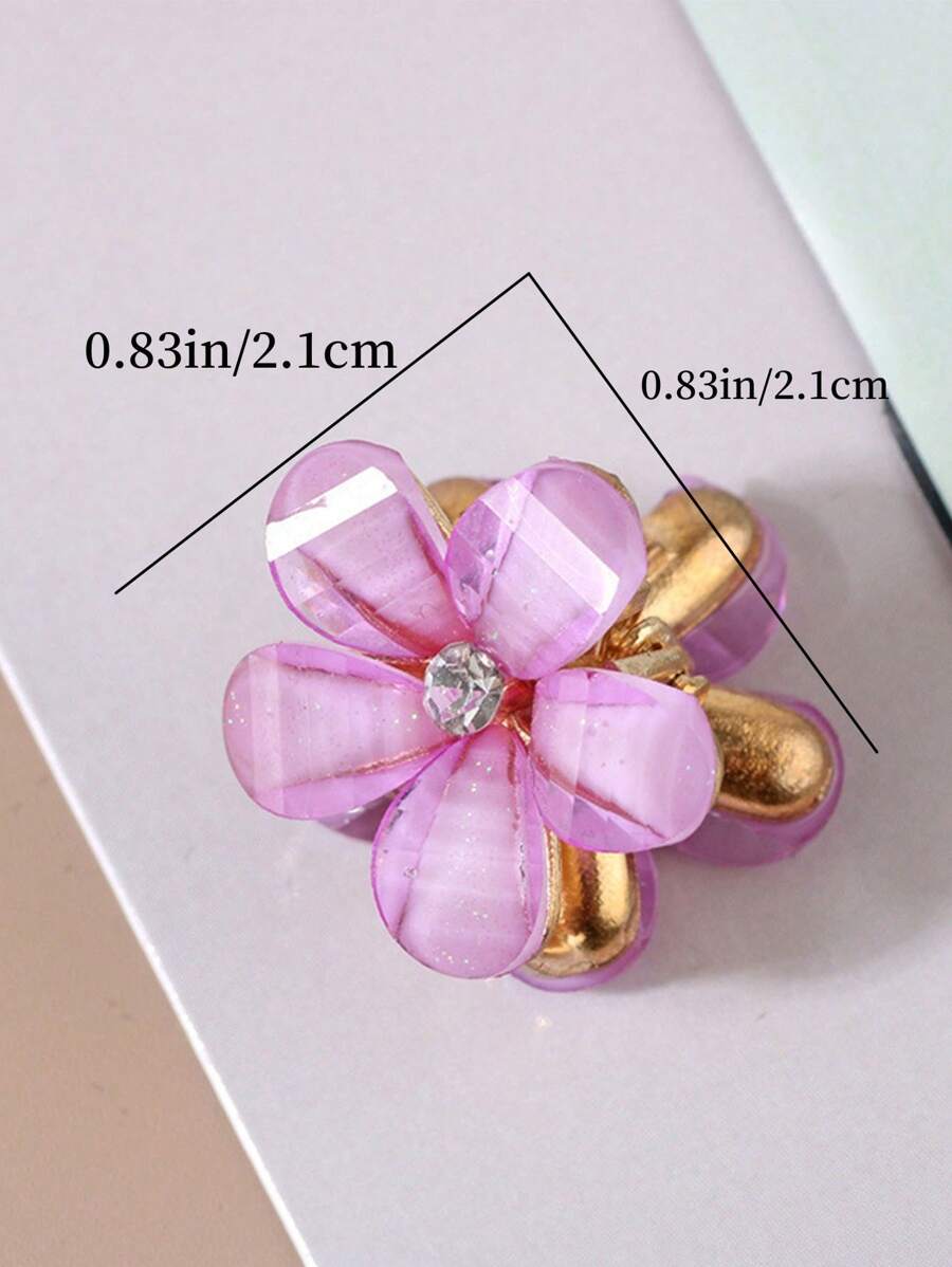 SHEIN مشابك شعر معدنية مزينة