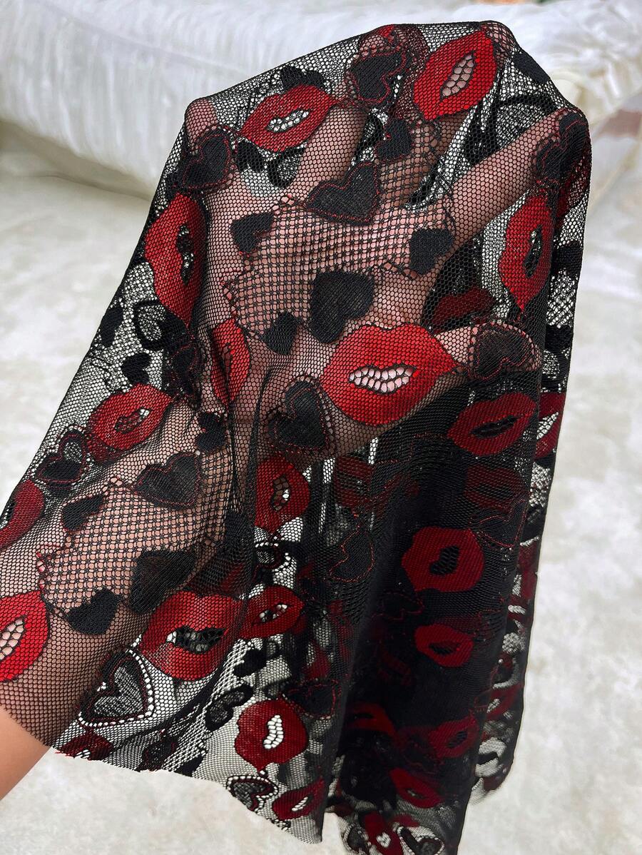 SHEIN طقم نوم شفاف قميص وبنطلون مفتوح الظهر 2 قطعة
