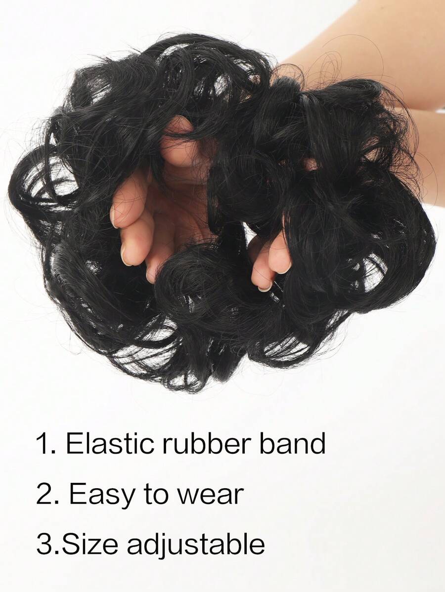 SHEIN مشد شعر كعكة دونات مجعد اصطناعي