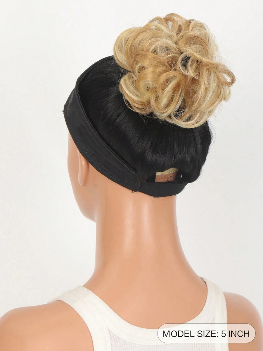 SHEIN مشد شعر كعكة دونات مجعد اصطناعي