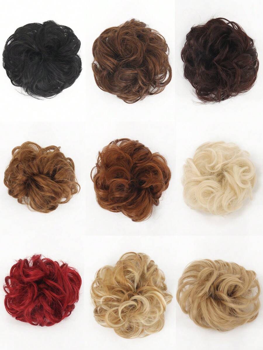 SHEIN مشد شعر كعكة دونات مجعد اصطناعي