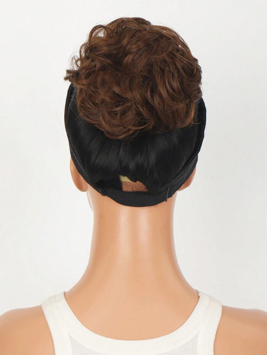 SHEIN مشد شعر كعكة دونات مجعد اصطناعي