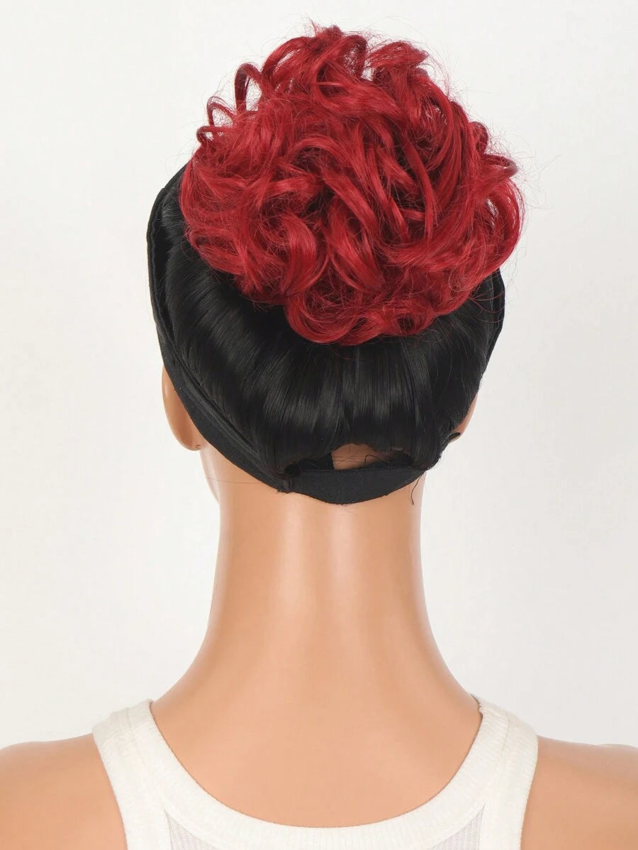 SHEIN مشد شعر كعكة دونات مجعد اصطناعي