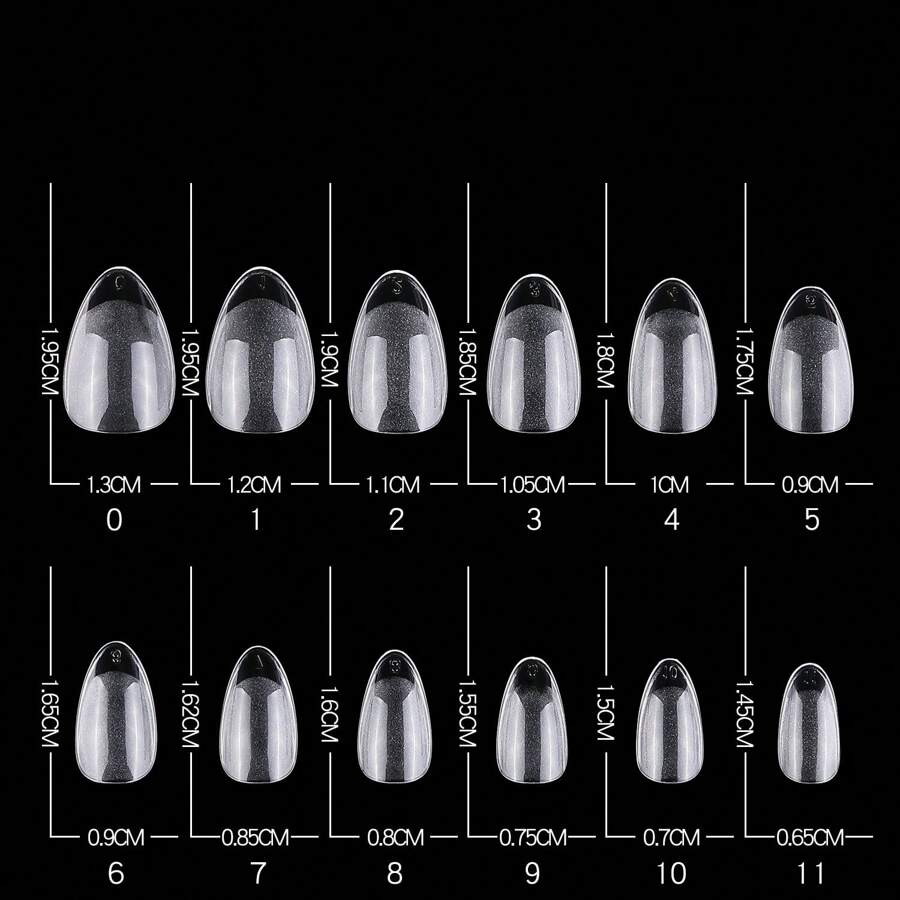 SHEIN طقم أطراف أظافر جل 240 قطعة شفافة قصيرة جدًا