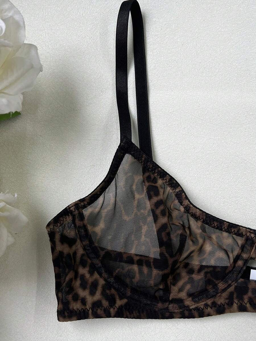 SHEIN طقم صدرية جذاب بطبعة الفهد