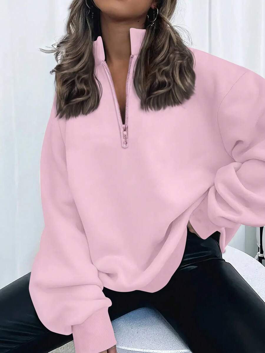 SHEIN  INAWLY قميص وردي ثقيل بأكمام طويلة