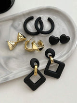 SHEIN مجموعة أقراط 5 قطع قلب معلقة