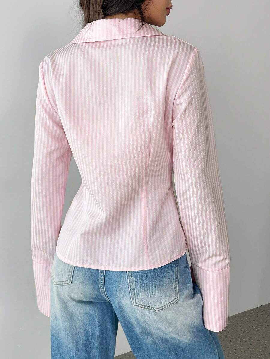 SHEIN Flirla قميص كاجوال أنيق بأكمام طويلة