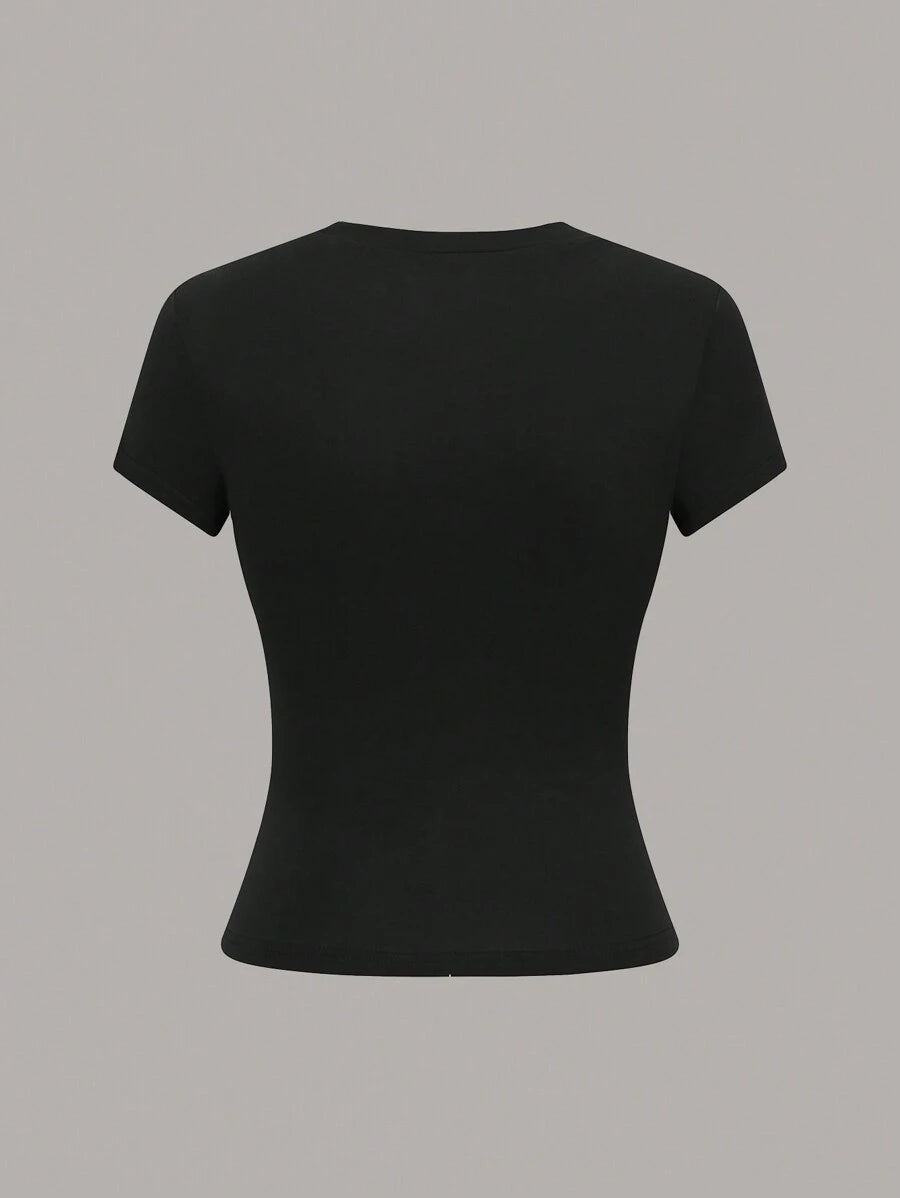 SHEIN Holdful طقم 3 تي شيرت نسائي قصير الأكمام كاجوال