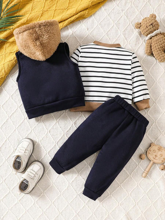 SHEIN طقم رضّع أولادي 3 قطع بالفليس