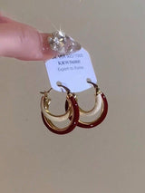 SHEIN زوج أقراط بتصميم فرنسي كلاسيكي