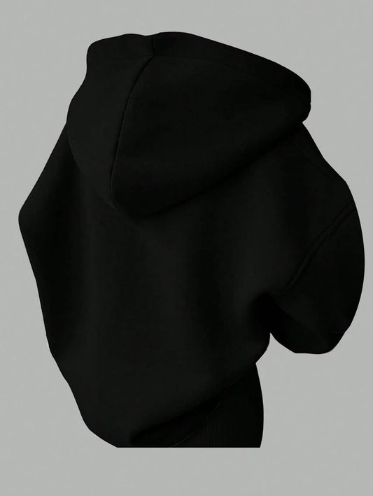 SHEIN EZwear بلوفر نسائي اسود كاجوال