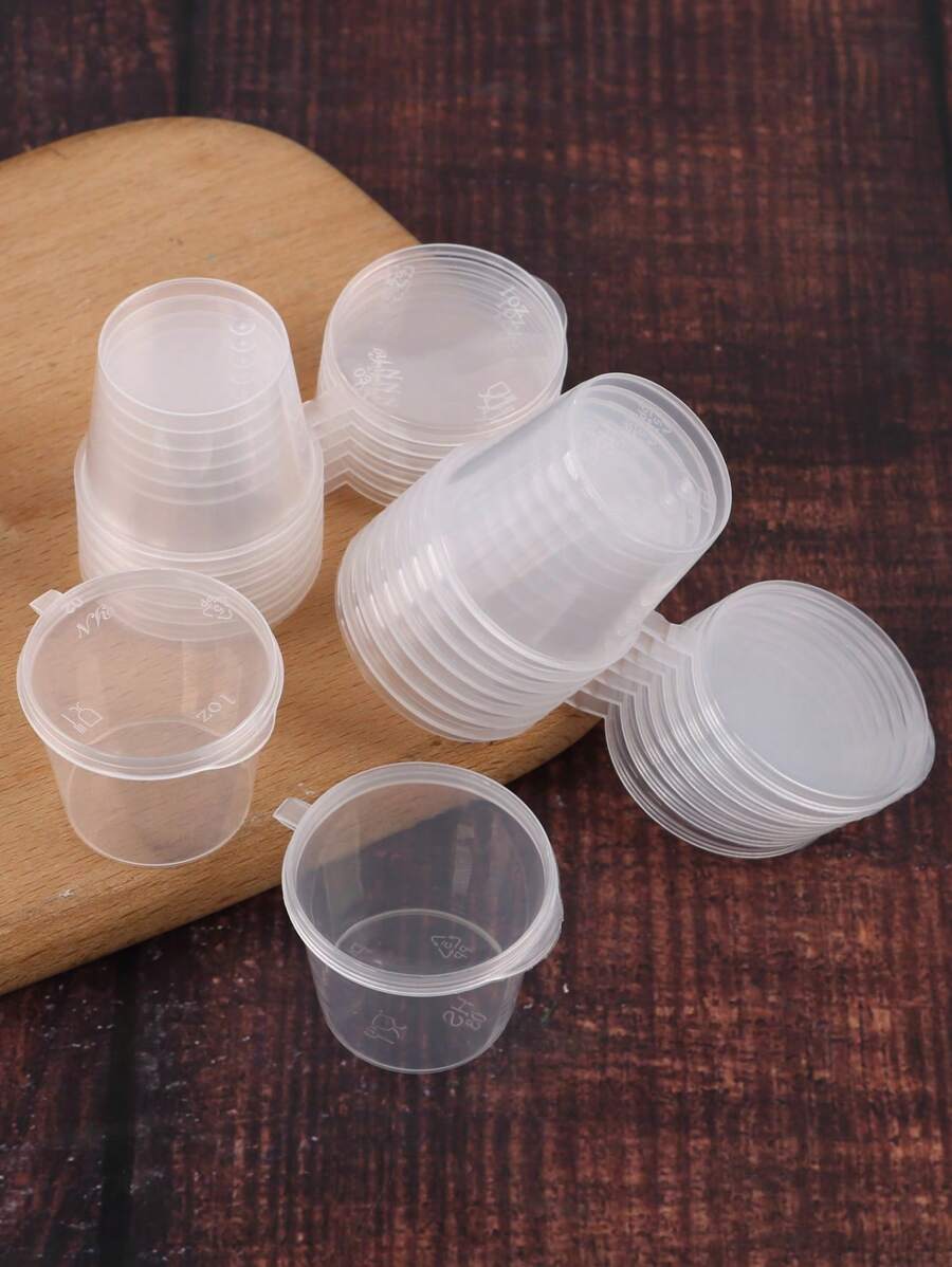 SHEIN كوب صلصة 20 قطعة شفاف للنزهات والمطبخ