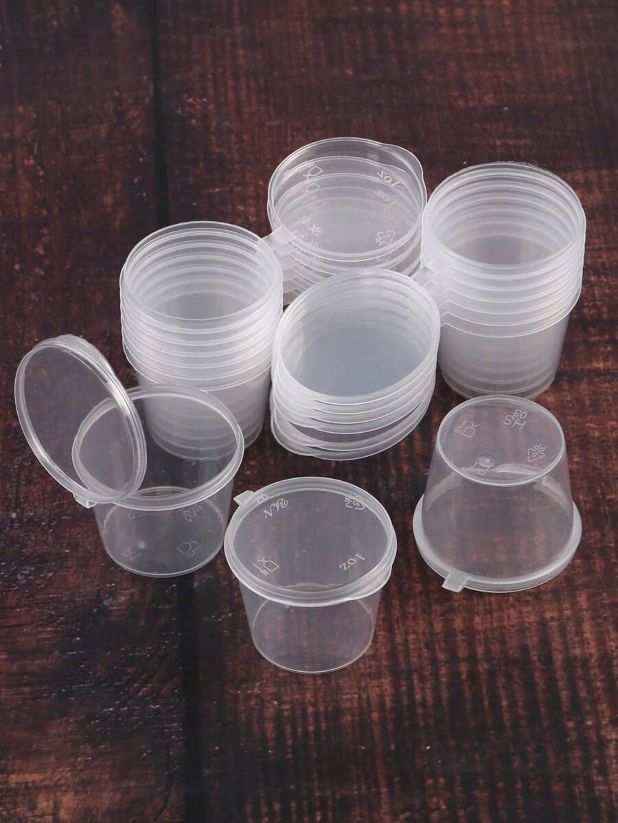 SHEIN كوب صلصة 20 قطعة شفاف للنزهات والمطبخ