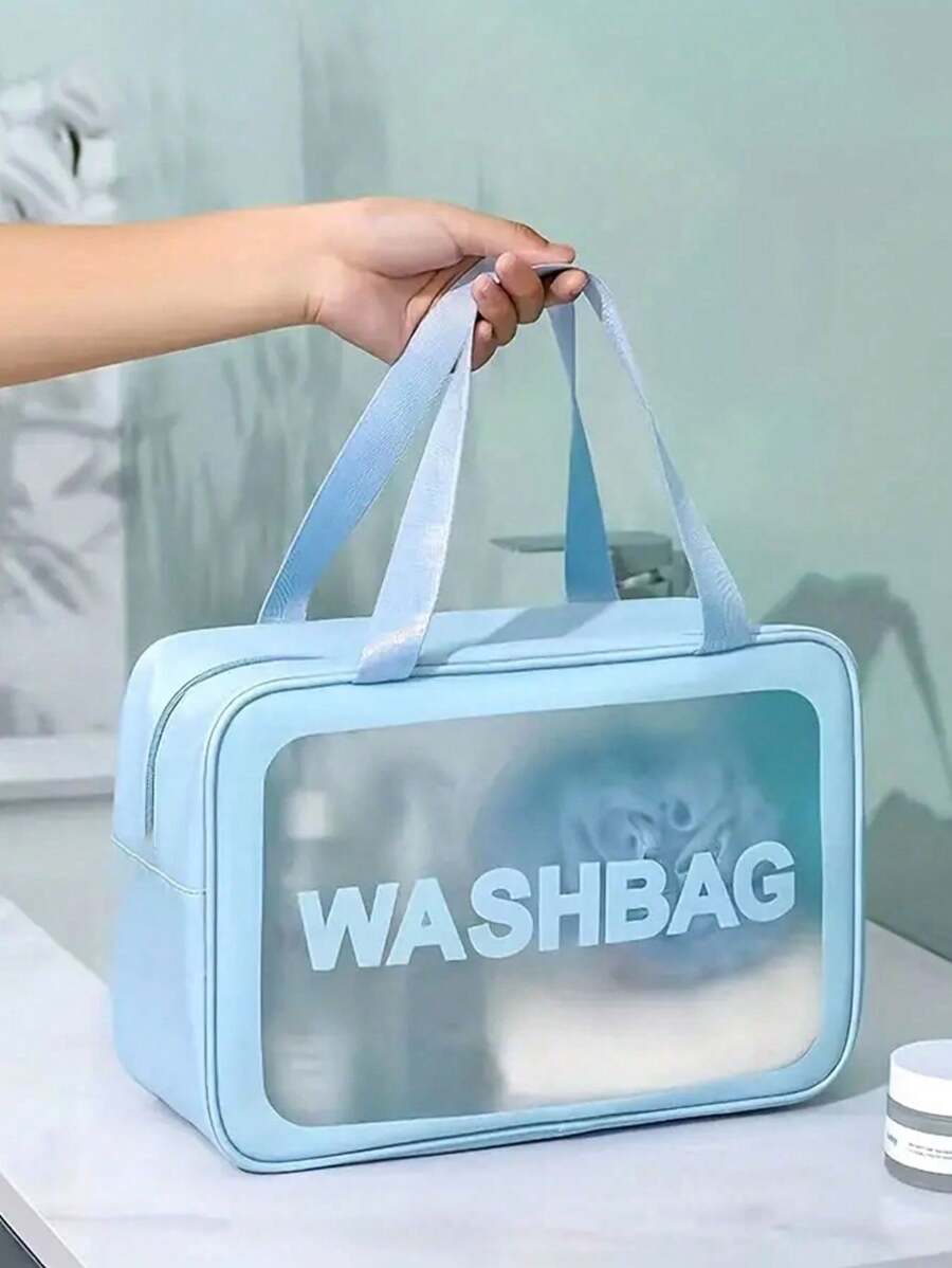 SHEIN مجموعة حقائب مكياج سفرية مقاومة للماء للتخزين والتنظيم