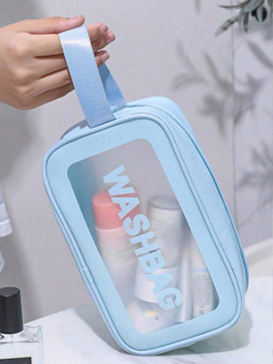 SHEIN مجموعة حقائب مكياج سفرية مقاومة للماء للتخزين والتنظيم