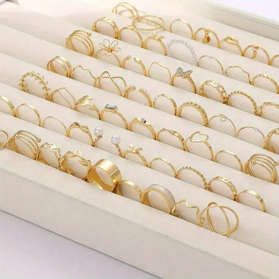 SHEIN مجموعة خواتم أنيقة 30 قطعة بتصميمات متنوعة