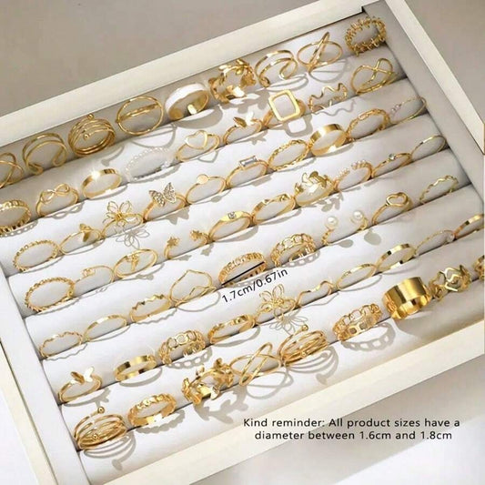 SHEIN مجموعة خواتم أنيقة 30 قطعة بتصميمات متنوعة
