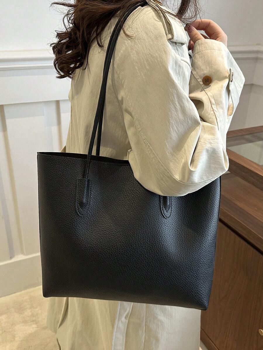 SHEIN حقيبة كتف مطبوعة جلد تمساح